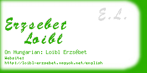 erzsebet loibl business card