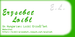 erzsebet loibl business card